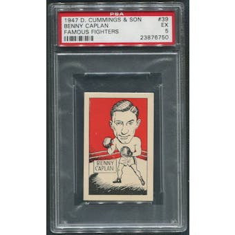 1947 D. Cummings & Sons Boxing #39 Benny Caplan Famous Fighters PSA 5 (EX)