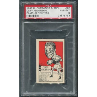 1947 D. Cummings & Sons Boxing #42 Cliff Anderson Famous Fighters PSA 8 (NM-MT)