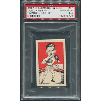 1947 D. Cummings & Sons Boxing #47 Don Cameron Famous Fighters PSA 8.5 (NM-MT+)