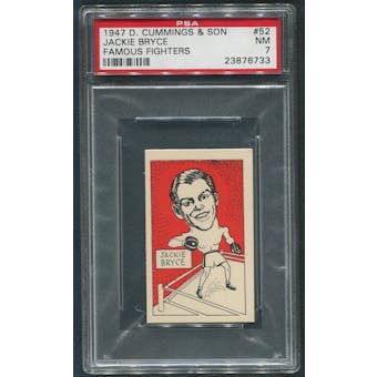 1947 D. Cummings & Sons Boxing #52 Jackie Bryce Famous Fighters PSA 7 (NM)