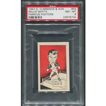 1947 D. Cummings & Sons Boxing #53 Willie Whyte Famous Fighters PSA 8 (NM-MT)
