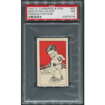 1947 D. Cummings & Sons Boxing #55 Skeets Gallacher Famous Fighters PSA 7 (NM)