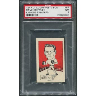 1947 D. Cummings & Sons Boxing #57 Dave Crowley Famous Fighters PSA 7 (NM)