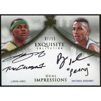 2012/13 Upper Deck Exquisite Collection Impressions Dual #JH LeBron James Anfernee Hardaway 7/15