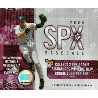 2006 Upper Deck SPx Baseball Hobby Box