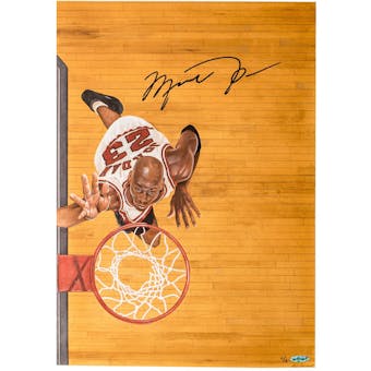 Michael Jordan Autographed Rebound Original Art 1of 1 UDA
