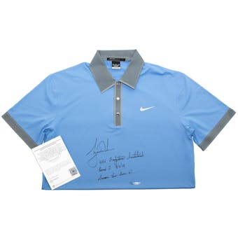Tiger Woods Autographed Tournament Worn Polo World Golf Classic 1 of 1 UDA