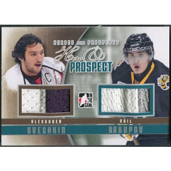 2011/12 ITG Heroes and Prospects #HP10 Alexander Ovechkin & Nail Yakupov Hero and Prospect Silver Jersey /50
