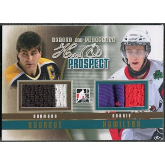 2011/12 ITG Heroes and Prospects #HP03 Raymond Bourque & Dougie Hamilton Hero and Prospect Gold Jersey /10