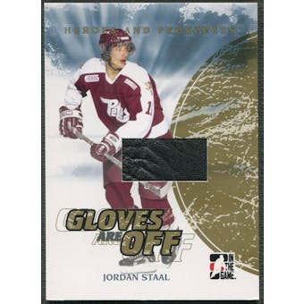 2007/08 ITG Heroes and Prospects #GO08 Jordan Staal Gloves Are Off Gold Glove /10