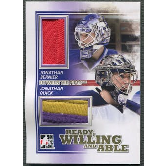 2010/11 Between The Pipes #RWA06 Jonathan Quick & Jonathan Bernier Ready Willing and Able Gold Jersey /10