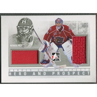 2009/10 ITG Heroes and Prospects #HP01 Patrick Roy & Carey Price Hero and Prospect Jersey /30