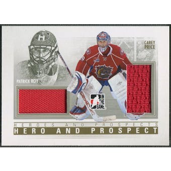 2009/10 ITG Heroes and Prospects #HP01 Patrick Roy & Carey Price Hero and Prospect Gold Jersey /10