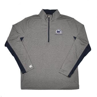 Penn State Nittany Lions Colosseum Grey Stinger 1/4 Performance Long Sleeve Tee Shirt (Adult XL)