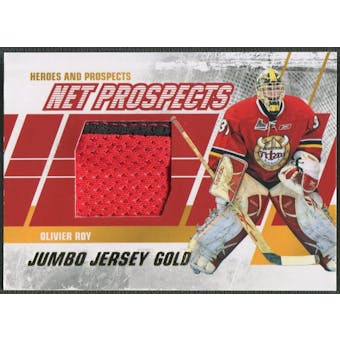 2010/11 ITG Heroes and Prospects #NPM03 Olivier Roy Net Prospects Jumbo Gold Jersey /10