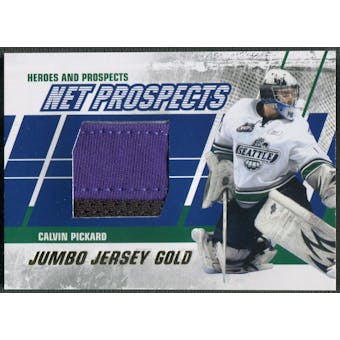 2010/11 ITG Heroes and Prospects #NPM02 Calvin Pickard Net Prospects Jumbo Jersey Gold /10