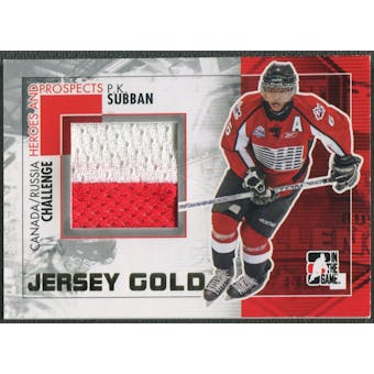 2010/11 ITG Heroes and Prospects #CRM33 P.K. Subban Subway Series Gold Jumbo Jersey /10