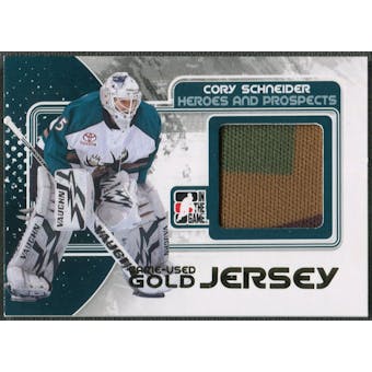 2010/11 ITG Heroes and Prospects #M11 Cory Schneider Game Used Gold Jersey /10