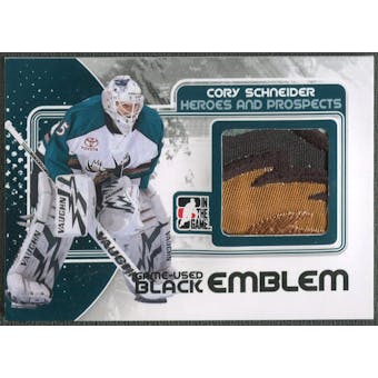 2010/11 ITG Heroes and Prospects #M11 Cory Schneider Game Used Black Emblem /6