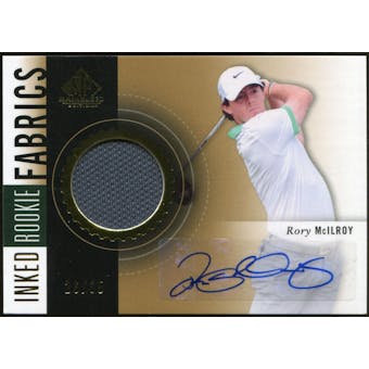 2014 Upper Deck SP Game Used Inked Rookie Fabrics #IRFRM Rory McIlroy 26/35