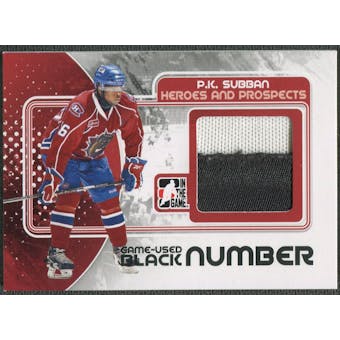 2010/11 ITG Heroes and Prospects #M36 P.K. Subban Game Used Black Number /6