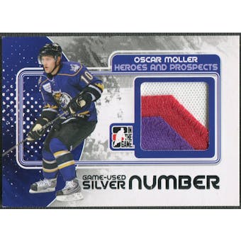 2010/11 ITG Heroes and Prospects #M35 Oscar Moller Game Used Silver Number /3