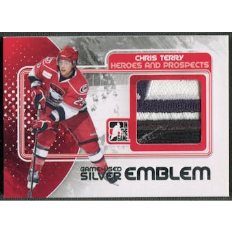 2010/11 ITG Heroes and Prospects #M08 Chris Terry Game Used Silver Emblem /3