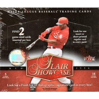 2006 Fleer Flair Showcase Baseball Hobby Box