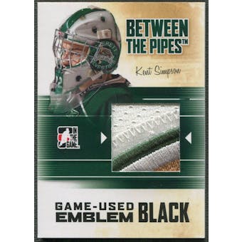 2010/11 Between The Pipes #M36 Kent Simpson Game Used Black Emblem /6