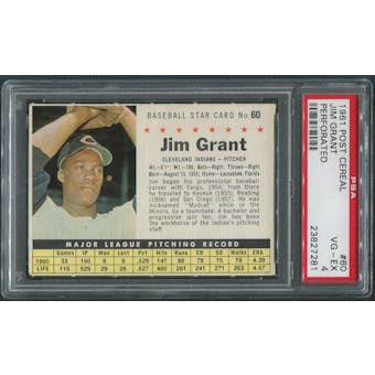 1961 Post Baseball #60 Jim Grant Perforated PSA 4 (VG-EX)