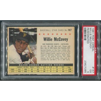 1961 Post Baseball #147 Willie McCovey Perforated PSA 5 (EX)