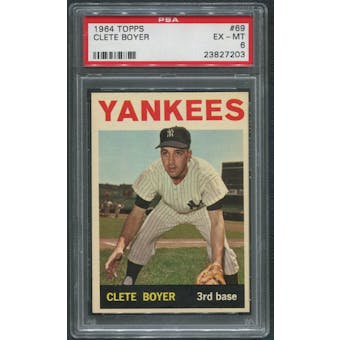 1964 Topps Baseball #69 Clete Boyer PSA 6 (EX-MT)