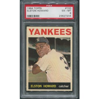 1964 Topps Baseball #100 Elston Howard PSA 6 (EX-MT)