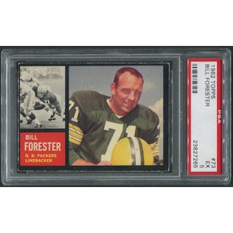 1962 Topps Football #73 Bill Forester SP PSA 5 (EX)