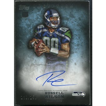2012 Topps Inception #112 Russell Wilson Blue Rookie Auto #108/150