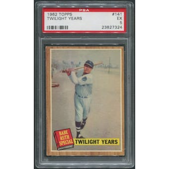 1962 Topps Baseball #141 Babe Ruth Special Twilight Years PSA 5 (EX)