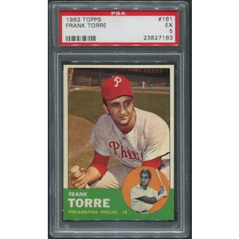 1963 Topps Baseball #161 Frank Torre PSA 5 (EX)