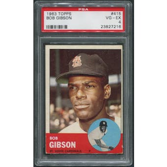 1963 Topps Baseball #415 Bob Gibson PSA 4 (VG-EX)