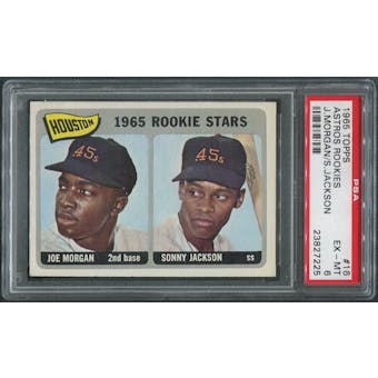 1965 Topps Baseball #16 Rookie Stars Joe Morgan & Sonny Jackson Rookie PSA 6 (EX-MT)