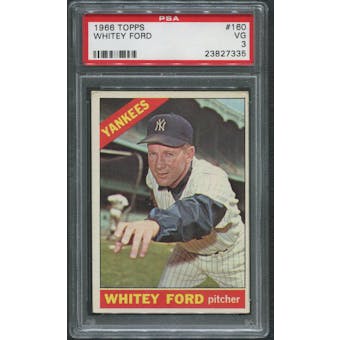 1966 Topps Baseball #160 Whitey Ford PSA 3 (VG)