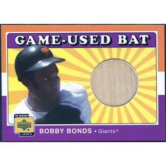 2001 Upper Deck Decade 1970's Game Bat #BBB Bobby Bonds