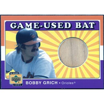 2001 Upper Deck Decade 1970's Game Bat #BBG Bobby Grich