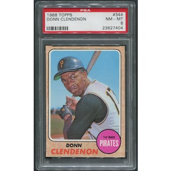 1968 Topps Baseball #344 Donn Clendenon PSA 8 (NM-MT)