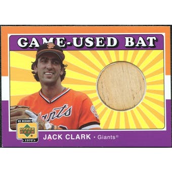 2001 Upper Deck Decade 1970's Game Bat #BJAC Jack Clark