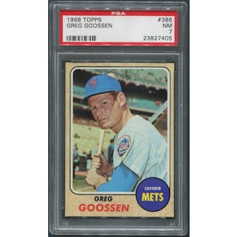 1968 Topps Baseball #386 Greg Goossen PSA 7 (NM)