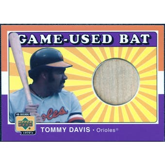 2001 Upper Deck Decade 1970's Game Bat #BTD Tommy Davis