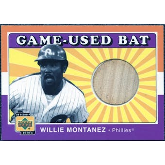 2001 Upper Deck Decade 1970's Game Bat #BWM Willie Montanez