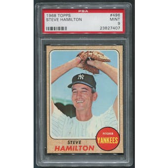1968 Topps Baseball #496 Steve Hamilton PSA 9 (MINT)