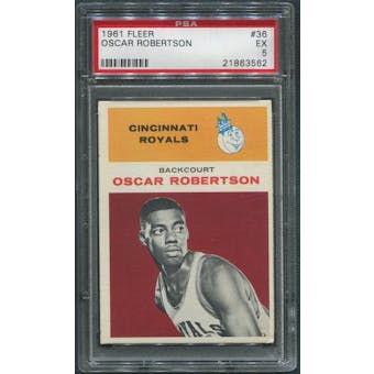 1961/62 Fleer Basketball #36 Oscar Robertson Rookie PSA 5 (EX)