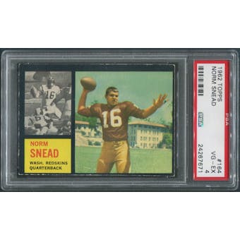 1962 Topps Football #164 Norm Snead Rookie SP PSA 4 (VG-EX)